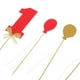 thumbnail image 3 of 1 Magdalena Cupcake Selecciones de Papel Set Toppers de Magdalena DIY rojo Soledad Decoración del primer de la torta del globo, 3 of 7