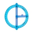 thumbnail image 2 of Activity Ruler Multifunctional 360 Degree Protractor Smooth Surface Learning Math Anti-crack 360 Degree Active Protractor Blue C, 2 of 6