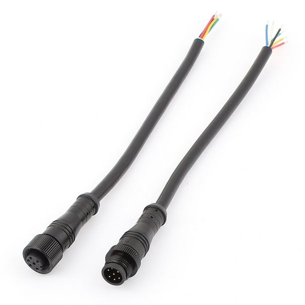 Conector de cable a prueba de agua de 6 pines macho hembra para tiras de luces LED