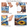 thumbnail image 5 of joogoo Men's Highland Cattle (2) Swim Trunks with Liner Pocket Beach Shorts Medium, 5 of 9