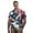 Australian Flag Shark Print, variant on Hawaiian Shirt, Black White American Flag Eagle Print Size XXS Button Down Shirt for Luau, Vacation, Beach, Summer Casual Wear, Big & Tall Available