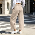 thumbnail image 5 of cocolona Womens Casual Loose Athletic Pants Elastic Waist Drawstring Wide Leg Gym Workout Trousers with Pockets, 5 of 5