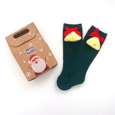 

TOWED22 Children Christmas Stockings Cartoon Doll Stockings Non Slip Floor Stockings Solid Color Crazy Socks for Boys B