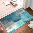 thumbnail image 3 of Bath Mat for Bathroom Modern Art Gry Turquoise Abstract Rugs Shower Mats Memory Foam Rug Non Slip Floor Small Carpet Soft Light Absorbent Washable for Home Hotel Decor 15.7 X 23.6 inch, 3 of 6