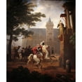 thumbnail image 2 of Nicolas-Antoine Taunay 12x14 Black Ornate Wood Framed Double Matted Museum Art Print Titled: Henri IV Caracolant, 2 of 5