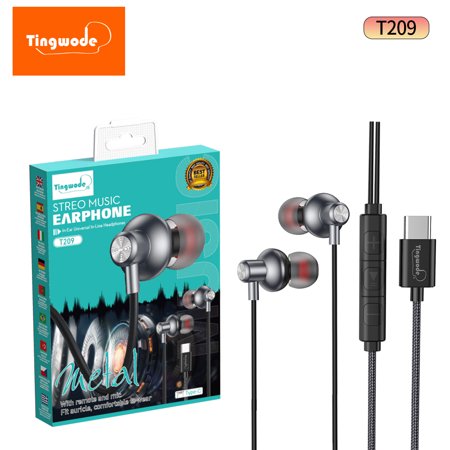 Up to 65% off! Wireline Earbud High Sound Quality Digital Hardware Headphones In-ear Talk Headphones Eith Microphone TYPE C Fully Compatible Headphones