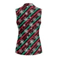 thumbnail image 3 of Uorisanigo Christmas Stripe Women's Vest Tops Sleeveless Size S Open Front Women's Suit Vest with Pockets V Neck Vests Blazer Elegant Outerwear, 3 of 7