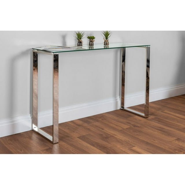 Console Gen chromée Silver Import (taille grande) pour salle à manger et salon