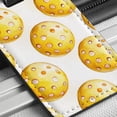 thumbnail image 6 of Yellow Pickleballs Faux Leather Travel Luggage Tag, 6 of 7