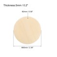 thumbnail image 2 of Discos de Madera Redondos, Paquete de 20, 60mm - Círculos de Madera sin Terminar con Agujeros para Accesorios de Joyería DIY, 2 of 5