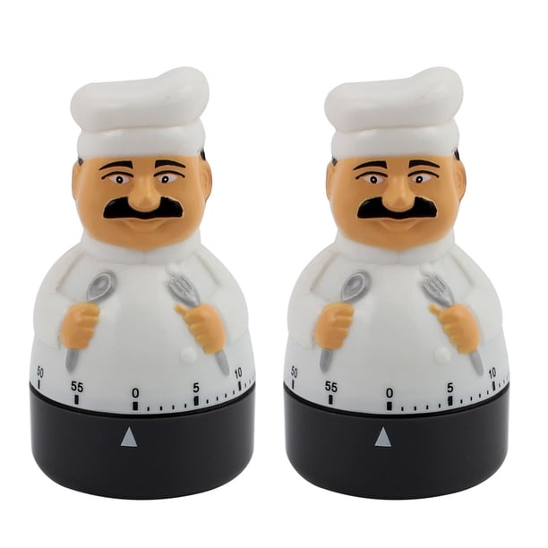Temporizadores de cocina mecánicos de 60 minutos Unique Bargains 2.3 x 2.3 x 4 pulgadas 2Pcs