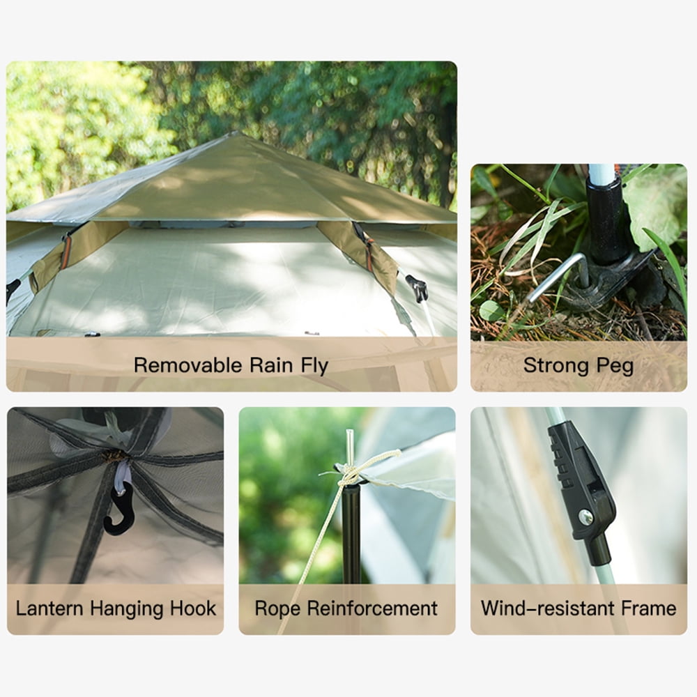 Instant Pop Up Tent Portable Waterproof Automatic Tent Family Camping Tent Cabin for Camping Hiking Mountaineering