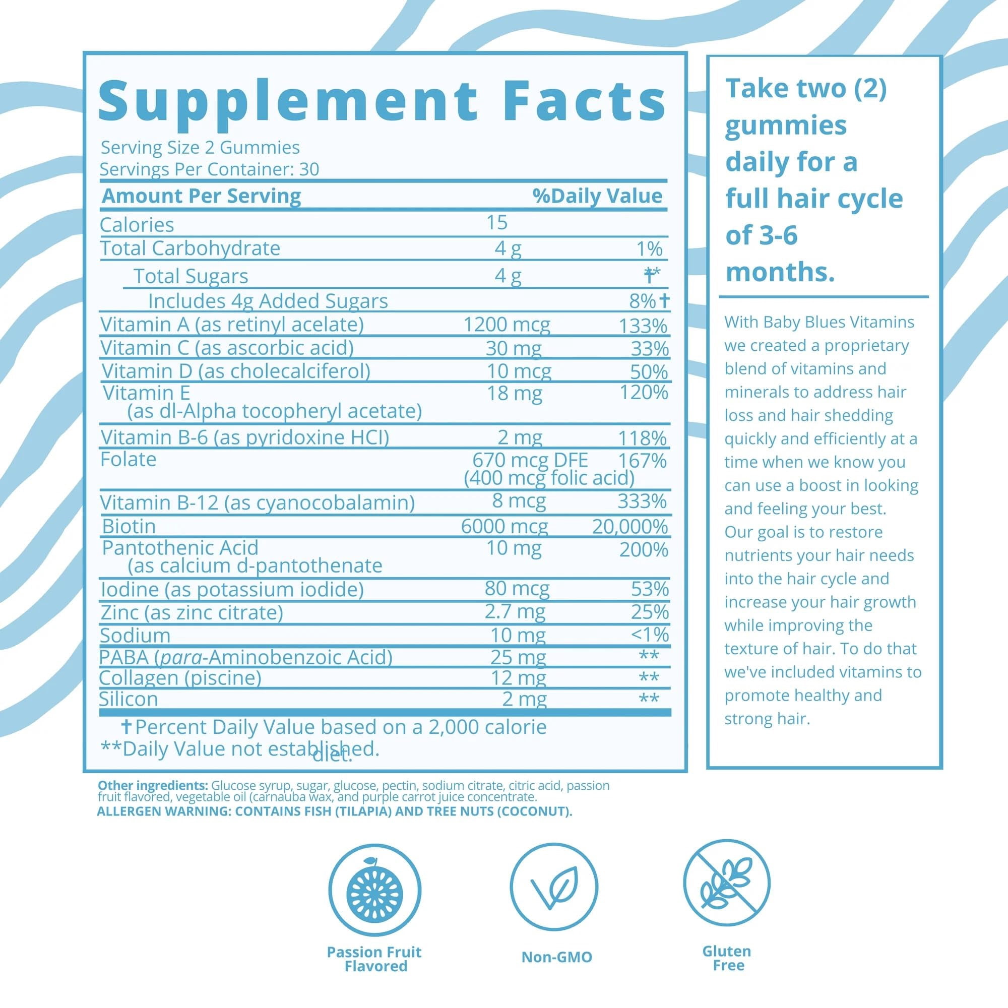 Baby Blues Postpartum Vitamins for New Moms, 3-in-1 Bundle for Hair, Immune and Digestion, 180 Count