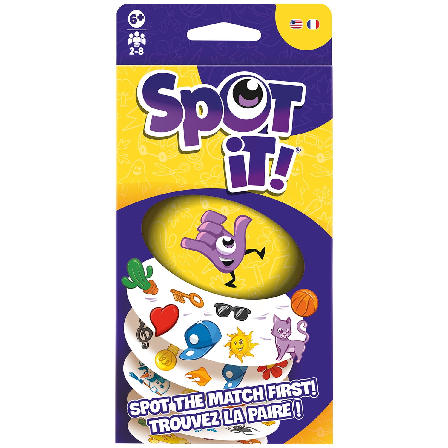 Spot It! / Dobble Classic (Multilingual) - Eco-Friendly Card Game - Fun Matching Game for Kids - Ages 6+ - 2-8 Players - 15 Minute Playtime - Made by Zygomatic