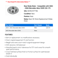thumbnail image 2 of Rear Brake Rotor - Compatible with 2003 - 2006 Mercedes-Benz S500 220.175 2004 2005, 2 of 2