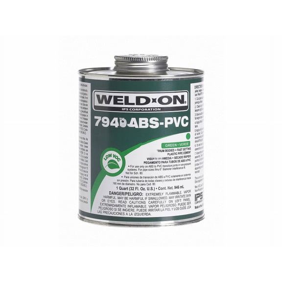 Weld-On 10275 794 Green Abs-pvc Transition Solvent Cement .5 Pt