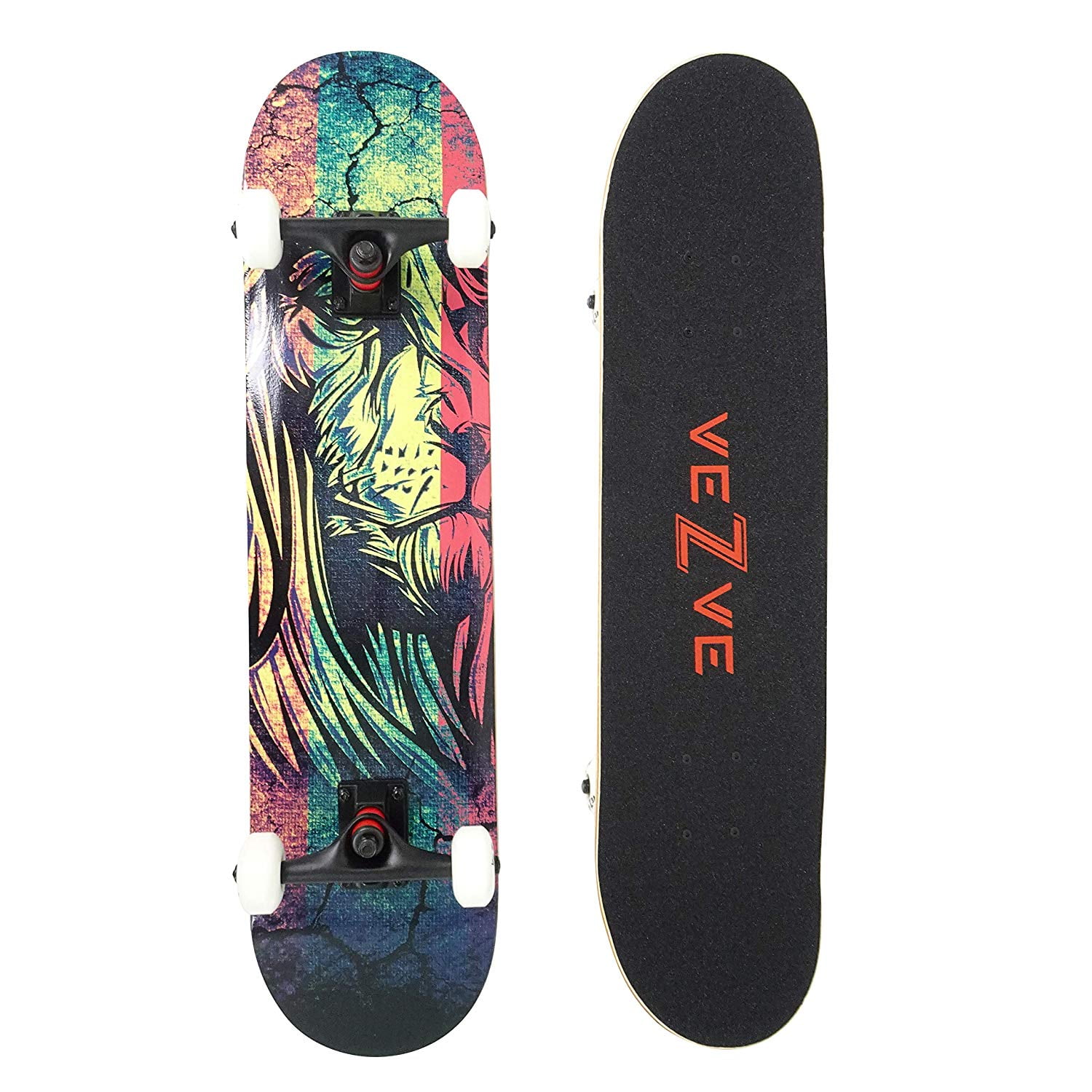 Complete Skateboard For Adult & Kids 31"x7.75" Double Kick 7-Ply Maple Outdoor 