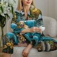 thumbnail image 6 of Pajamas for Women Set - Vintage Pickup Sunflower Dog Comfy Long Sleeve Button Up Pajama Sets for Women 2 Piece, Soft Sleepwear Nightwear Pjs Lounge Sets for Women with Pockets, 6 of 6