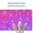 thumbnail image 5 of Bingfone Pink Purple Glitter Large Gaming Mouse Pad,Extended Desk Mousepad With Stitched Edges,Non-Slip Base,Water Resist Keyboard Pad For Gamer, Office & Home, 29.5 X 16 In, 5 of 9