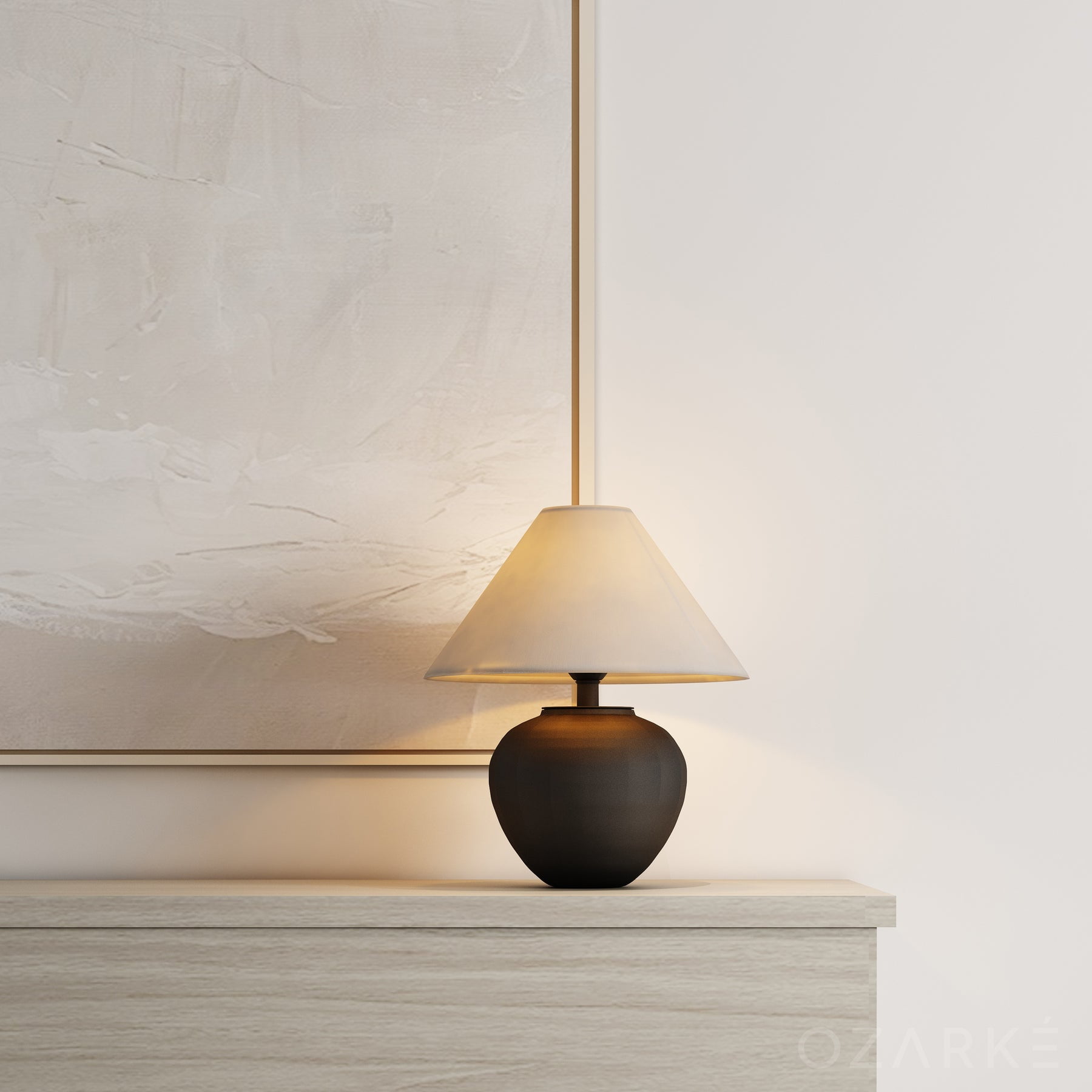 Ozarke Victorian Elegance Table Lamp, Warm 3000k - Black