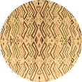 thumbnail image 1 of Ahgly Company Indoor Round Abstract Brown Modern Area Rugs, 8' Round, 1 of 4