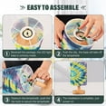 thumbnail image 4 of Abstract Tie Dye Bedside Table Lamp Desk Warm Lights with USB Charging Port Cylinder LED Lamps for Bedroom Living Room Office, 4 of 7
