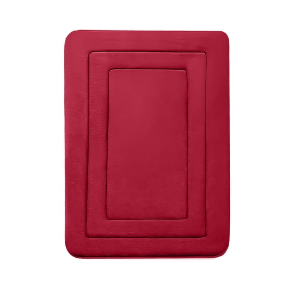 hulanddfd Bathroom Rug, 16x24in Soft Microfiber Carpet Absorbent Floor Mats for Bathroom Floor Living Room Bedroom Red