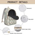 thumbnail image 3 of Snowy Owl Pattern Backpack – Cute Big Eyes Owl Print Design School Daypack for Students and Owl Fans, 3 of 5