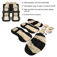 thumbnail image 4 of Head Rest Cover  Cushion Auto Interior Accessory 9pcs Auto  Cover Protector Set Breathable Dustproof Universal Accessory For 5-Seats CarBeige Black, 4 of 8