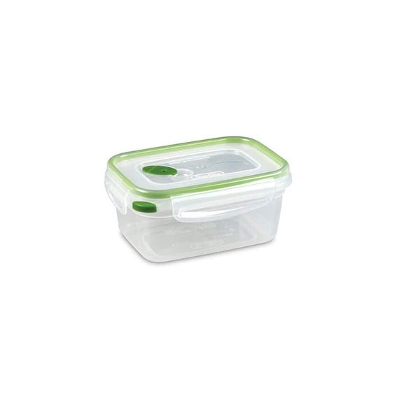 Sterilite Ultra•Seal™ 4.5 Cup Rectangle, Latching Food Storage Container, Airtight Watertight Seal, Green, 6 Count