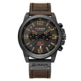 thumbnail image 2 of Reloj de cuarzo para hombre, Relojes para hombre, Relojes para hombre, Calendario deportivo, Cronógrafo de cuero, Reloj de cuarzo, Reloj de cuarzo, 2 of 5