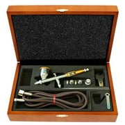 Double Action Gravity Feed Airbrush with Wood Case