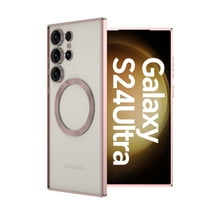 Decase Mag-Safe Compatible Galaxy S24 Clear Case,Slim Fit Plating Magnetic Phone Case Full Camera Protection Cover for Samsung Galaxy S24 (2024 Release),Rosegold