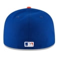 thumbnail image 4 of Men's New Era Royal/Orange New York Mets Authentic Collection On Field 59FIFTY Fitted Hat, 4 of 5