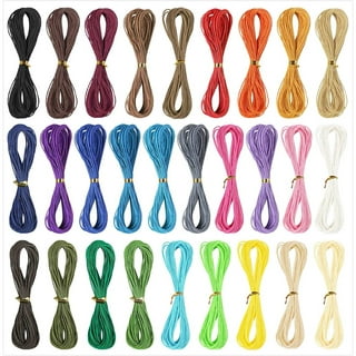 20 Rolls Wax String for Bracelet Making 20 Colors 0.8mm Waxed Polyester  Cord Waterproof Anti-Fade Waxed Thread Bracelet Cord