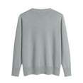 thumbnail image 5 of Sweaters for Women V Neck Long Sleeve Loose Knit, Business Casual Work Pullover Fall Top Gray 2XL, 5 of 5