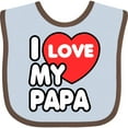 thumbnail image 3 of Inktastic I Love My Papa Boys or Girls Baby Bib, 3 of 4