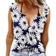 thumbnail image 1 of Fiudx Liquidación de Ahorros de Verano Camiseta Sin Mangas con Estampado de Flores y Plantas de Verano a La Moda para Mujer, Camiseta Informal, Camiseta Holgada, 1 of 5