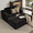 Black, variant on Aemeios 60" Oversized Sleeper Sofa, Upholstered Chaise Lounge, Plush Corduroy Cloud Floor Sofa Bed For Living Room, Cream