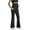 Black, variant on Maternity Flare Pants Over The Belly Stretchy Work Pregnancy Trousers Wide Leg Comfortable Wear With Pockets