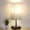 Gray, variant on Bedside Table Lamp, Pull Chain Bedroom Lamp with USB C+A Charging Ports, 2700K LED Bulb, Linen Lampshade, Nightstand Lamp for Living Room Bedroom Office