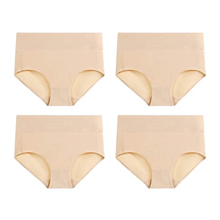 

qipaqil Women s High Waisted Cotton Underwear Stretch Briefs Soft Full Coverage Panties plus Size Lingerie Set