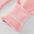thumbnail image 5 of BFHHYA Kids (1-12Y) Thermal Underwear Set Boys Girls Striped Long Sleeve Top & Elastic-Waist Cuffed Pants Loungewear Set Sleepwear for Fall/Winter, 5 of 6