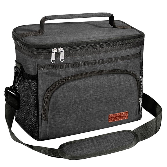 erfcxs Insulated Lunch For Men & Women Leak Proof Cooler Lunch Bag With 4 Pockets Adjustable Strap Ideal For Work Picnic Travel 1pc