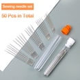 thumbnail image 2 of Large-Eye Stitching Needles,50 PCS Hand Sewing Needles,Embroidery Needles for Stitching Crafting Projects and Embroidery, 2 of 4