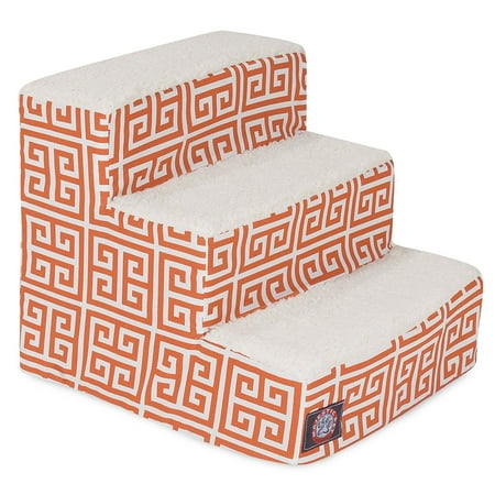 UPC: 0788995675402 | Majestic Pet Towers Pet Stairs 3 Steps Orange Machine Washable Removable Cover 18  x 16  x 15