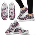 thumbnail image 1 of Doginthehole - Zapatos planos transpirables con estampado clásico de calaveras de azúcar para mujer, zapatillas informales ligeras de verano, 1 of 6