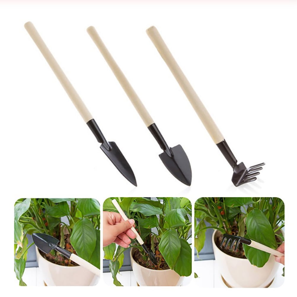 Homegrown Garden Tools 3-Piece Hand Gardening Tool Set & Tote Sack Great Gift 