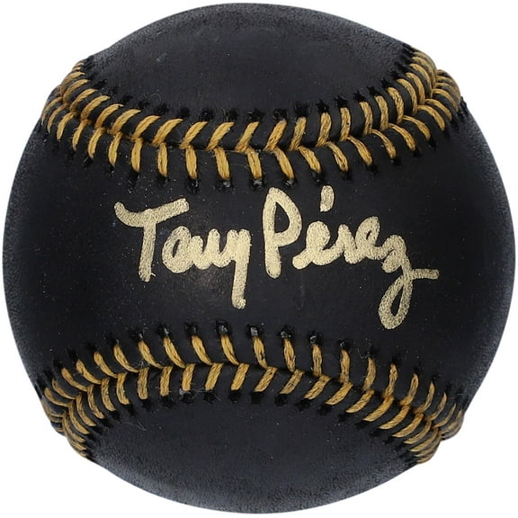 Tony Perez Cincinnati Reds Autographed Black Leather Baseball - Fanatics Authentic Certified