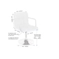 thumbnail image 4 of Silla de color rosa giratoria con brazos para escritorio o tocador giratoria altura ajustable tapizada en material PU Acolchonado SKU: 9107-2 ROSA Euroluce Contemporary Design Vanguardista, 4 of 5